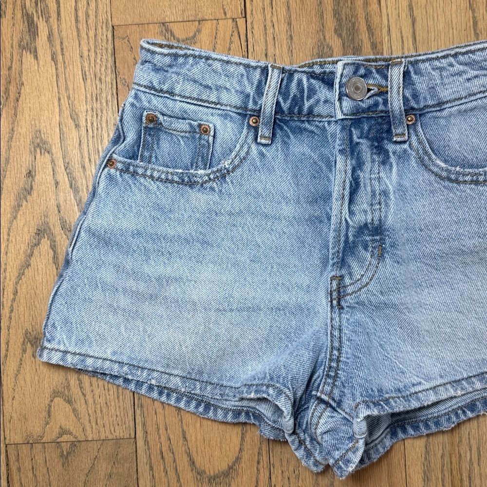 PacSun Women’s High Rise Festival Button Fly Denim Shorts Size 23 - Picture 5 of 15